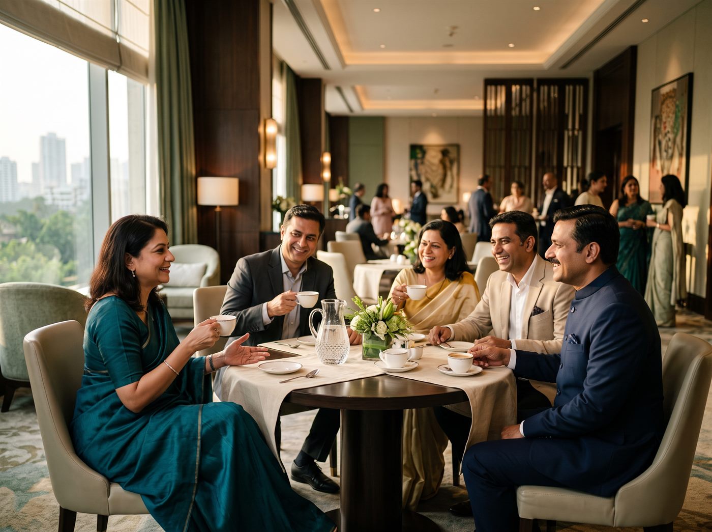 Clients in conversation at a private Incube Capital gathering